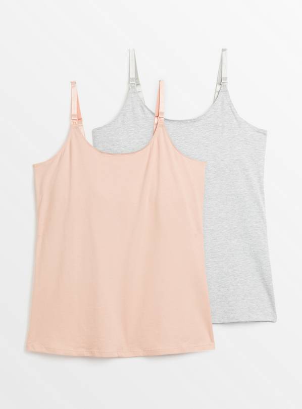 MATERNITY Nursing Plain Cami Top 2 Pack 16